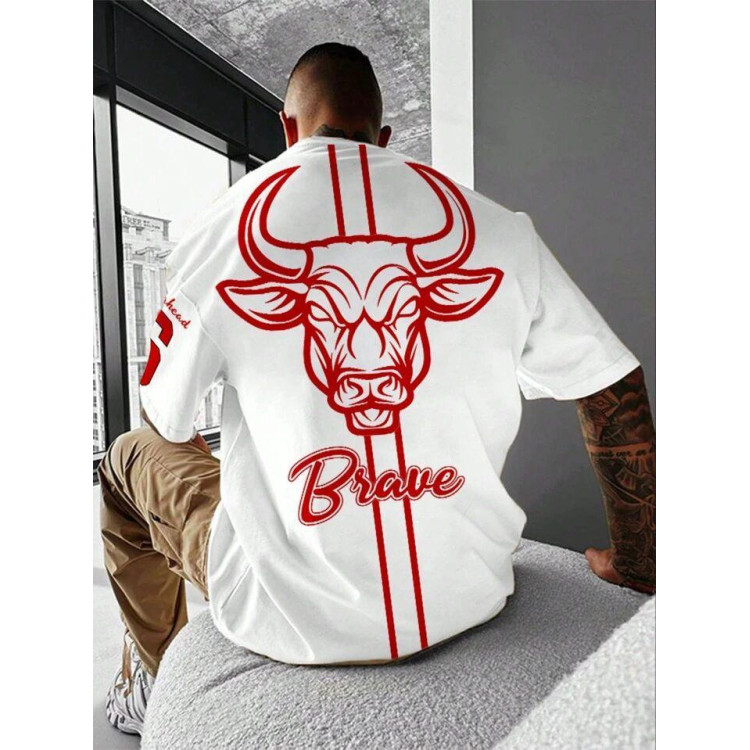 Футболка чоловіча с принтом 46 Біла 2664092852