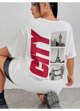 Футболка жіноча з принтом 48 Біла 2664085687