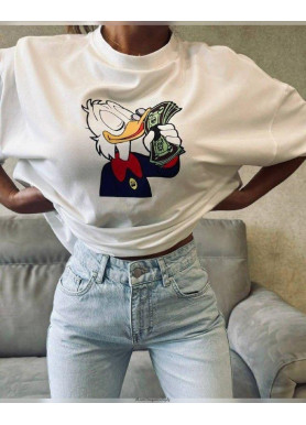 Футболка жіноча з принтом 48 Біла 2664085719