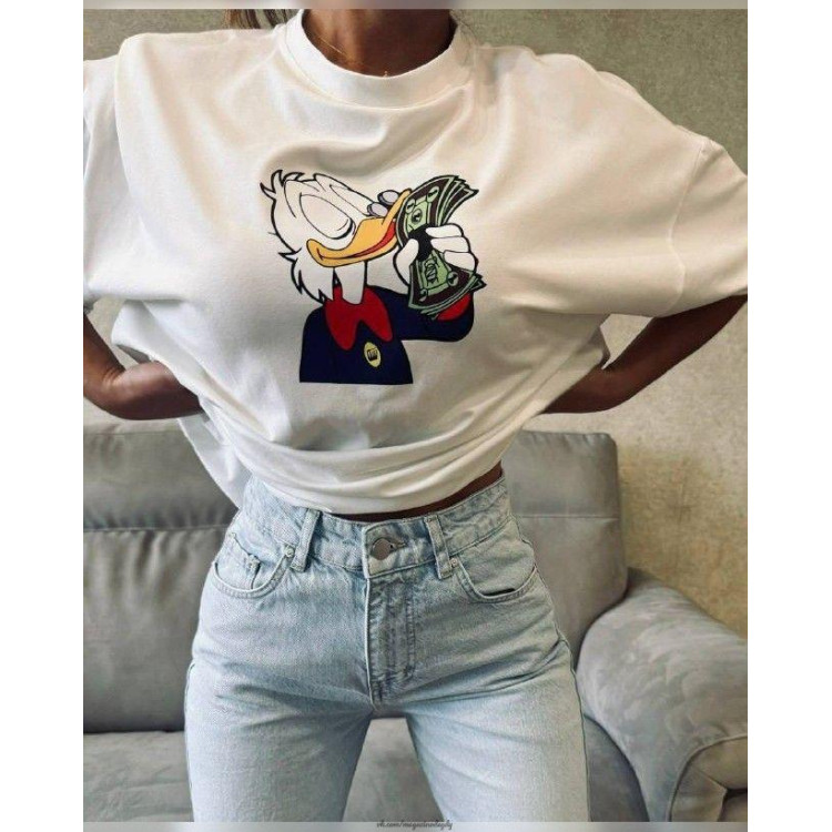 Футболка жіноча з принтом 48 Біла 2664085719