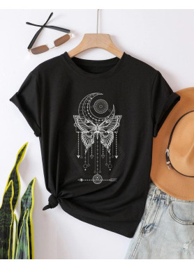 Футболка жіноча з принтом 48 Чорний 2664087618