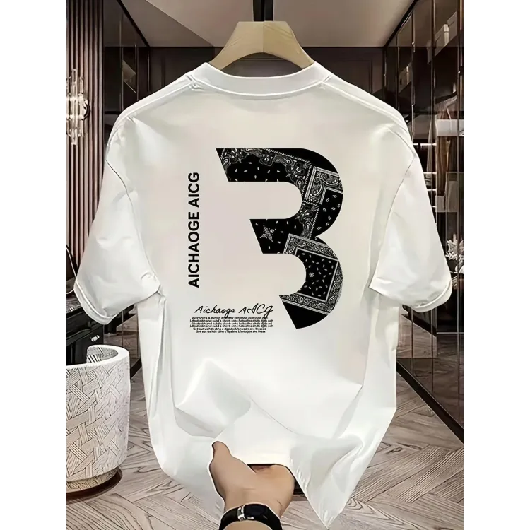 Футболка чоловіча с принтом 46 Біла 2664090966