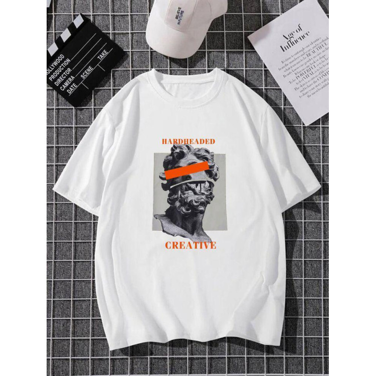 Футболка чоловіча с принтом 46 Біла 2664090968