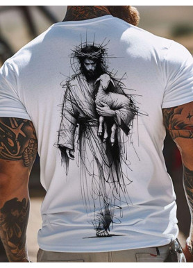 Футболка чоловіча с принтом 46 Біла 2664090994