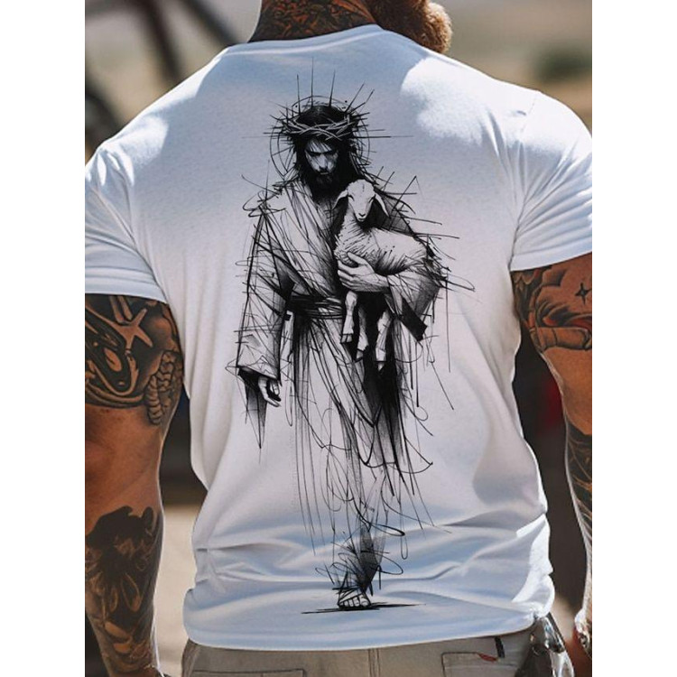 Футболка чоловіча с принтом 46 Біла 2664090994