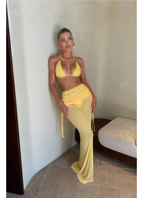 Купальник пропускає сонячне світло +SPF 50 Жовтий М 2649984994