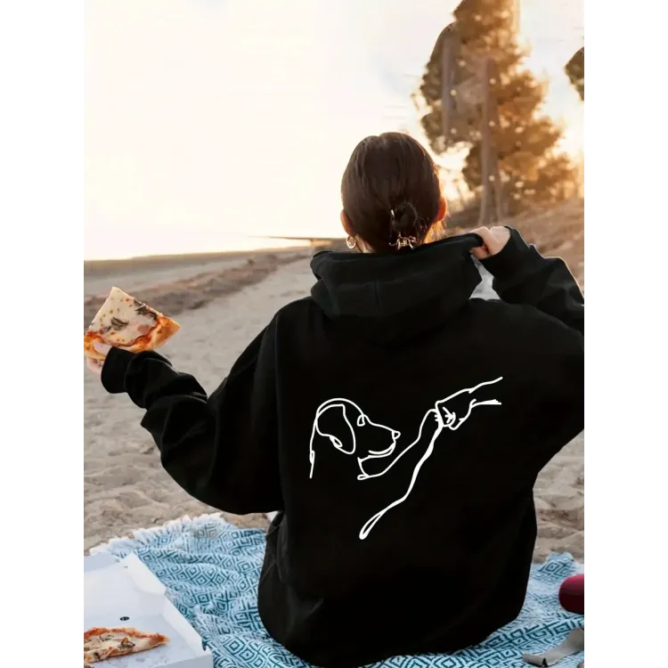 Худі жіноче, світшот чорний, модна толстовка 2700265403 розмір 42