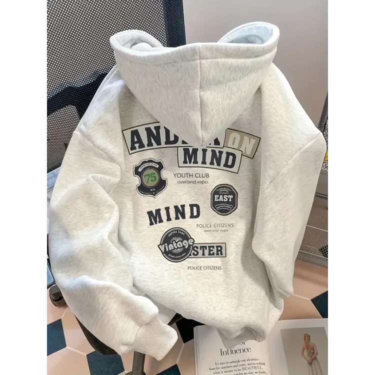 Худі жіноче, світшот сірий, модна толстовка 2700265416 розмір 42