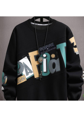 Світшот чорний жіночий з принтом 2711524590 розмір 42