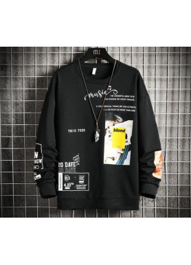 Світшот чорний жіночий з принтом 2711524592 розмір 42