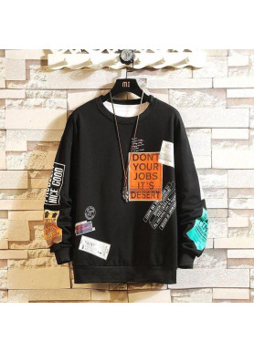 Світшот чорний жіночий з принтом 2711524599 розмір 42