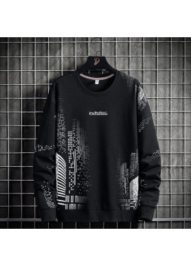 Світшот чорний жіночий з принтом 2711524600 розмір 42