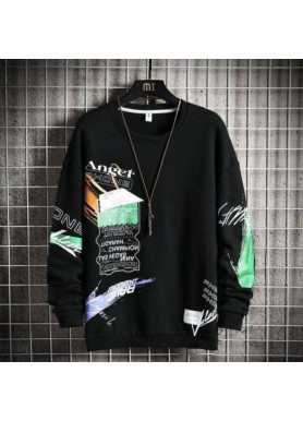 Світшот чорний жіночий з принтом 2711524602 розмір 42