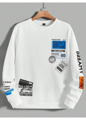 Світшот білий жіночий з принтом 2711524604 розмір 42