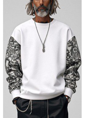 Світшот білий жіночий з принтом 2711524608 розмір 42