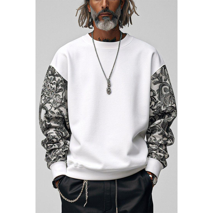 Світшот білий жіночий з принтом 2711524608 розмір 42