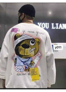 Світшот білий жіночий з принтом 2711524611 розмір 42