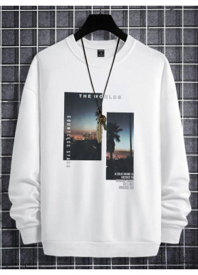 Світшот білий жіночий з принтом 2711524617 розмір 42