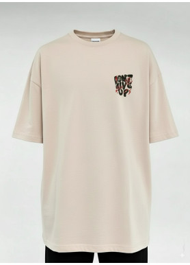 Футболка чоловіча с принтом 46 Бежева 2664092785