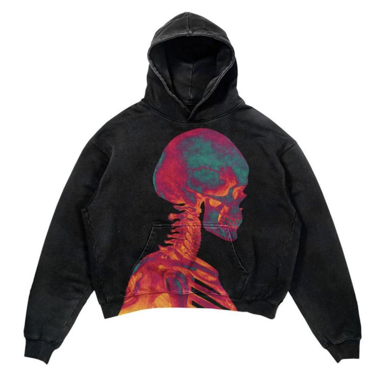 Худі, сіра з прінтом толстовка чоловіча 2759194234 размер 42