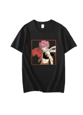 Футболка з аніме принтом Хвіст ФеїРозмір оверсайз (S/M/L) Чорний AnimeT1173