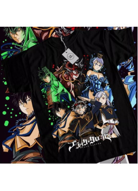 Футболка з аніме принтом Чорна конюшина оверсайз (S/M/L) Чорний AnimeJ1032