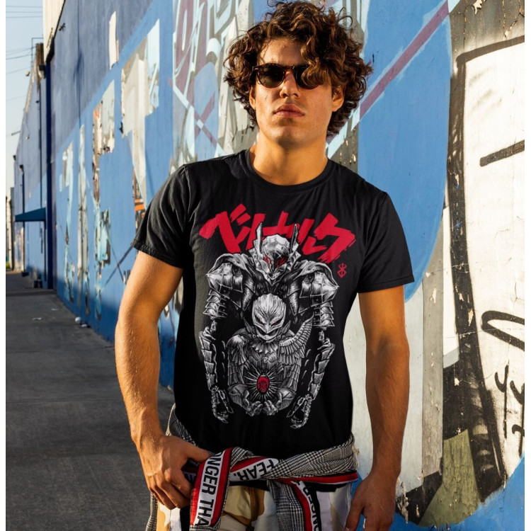 Футболка з аніме принтом Берсерк Манга Стріп Гутс оверсайз (S/M/L) Чорний AnimeJ1049