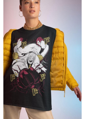 Футболка з аніме принтом Вінтаге Спекіал Аніме Лове оверсайз (S/M/L) Чорний AnimeJ1086