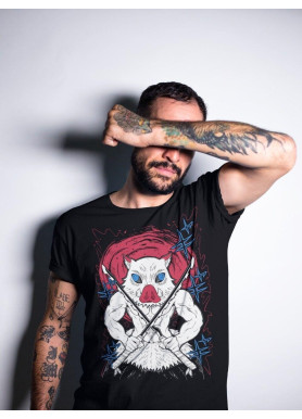 Футболка з аніме принтом Вбивця демонів оверсайз (S/M/L) Чорний AnimeJ0080