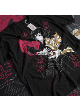 Футболка з аніме принтом Вбивця демонів оверсайз (S/M/L) Чорний AnimeJ1111
