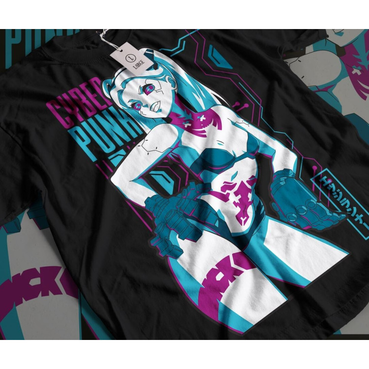 Футболка з аніме принтом Аніме Вінтаге Спекіал Манга оверсайз (S/M/L) Чорний AnimeJ1134