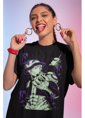 Футболка з аніме принтом Хунтер Ксхунтер Аніме Меруем оверсайз (S/M/L) Чорний AnimeJ0127