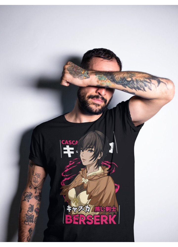 Футболка з аніме принтом Берсерк Манга Стріп Гутс оверсайз (S/M/L) Чорний AnimeJ0138