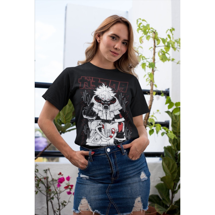 Футболка з аніме принтом Гакхіакута Томе Джапанесе Танкобон оверсайз (S/M/L) Чорний AnimeJ0152