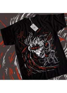 Футболка з аніме принтом Чорна конюшина оверсайз (S/M/L) Чорний AnimeJ1206