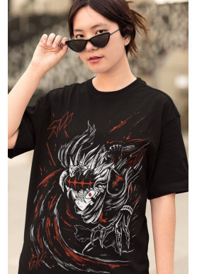 Футболка з аніме принтом Чорна конюшина оверсайз (S/M/L) Чорний AnimeJ1206