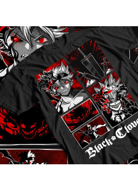 Футболка з аніме принтом Чорна конюшина оверсайз (S/M/L) Чорний AnimeJ0162