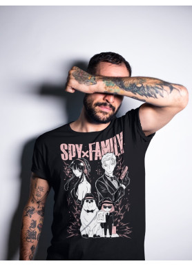 Футболка з аніме принтом Шпигун і сім’я оверсайз (S/M/L) Чорний AnimeJ0167