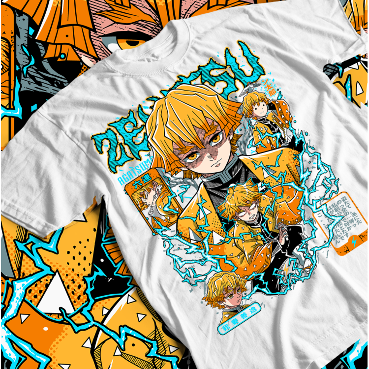 Футболка з аніме принтом Вбивця демонів оверсайз (S/M/L) Чорний AnimeJ0181