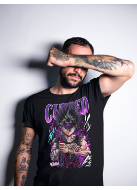 Футболка з аніме принтом Аніме Манга Хіеі Кувабара оверсайз (S/M/L) Чорний AnimeJ0202