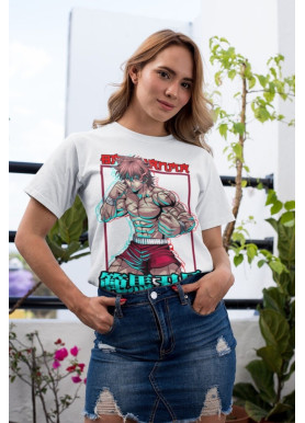 Футболка з аніме принтом Бакі Грапплер Бакі Ханма оверсайз (S/M/L) Чорний AnimeJ0224