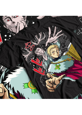 Футболка з аніме принтом Чорна конюшина оверсайз (S/M/L) Чорний AnimeJ0271