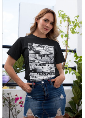 Футболка з аніме принтом Блакк Лагоон Оверсізед Топ оверсайз (S/M/L) Чорний AnimeJ0305