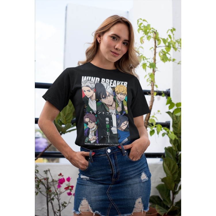 Футболка з аніме принтом Аніме Кйотао Сугісхіта Хаджіме оверсайз (S/M/L) Чорний AnimeJ0316