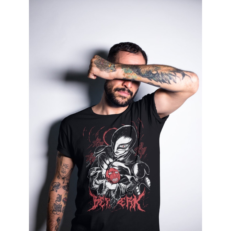Футболка з аніме принтом Берсерк Гутс Гріффітх Сакріфіке оверсайз (S/M/L) Чорний AnimeJ0335