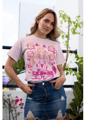 Футболка з аніме принтом Аніме Елф Едомае Манга оверсайз (S/M/L) Чорний AnimeJ0386