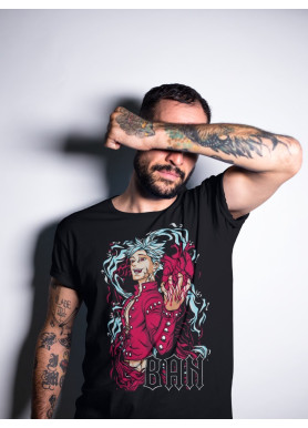 Футболка з аніме принтом Бан Севен Деадлй Сінс оверсайз (S/M/L) Чорний AnimeJ0399