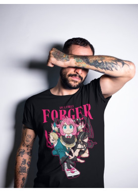 Футболка з аніме принтом Шпигун і сім’я оверсайз (S/M/L) Чорний AnimeJ0442