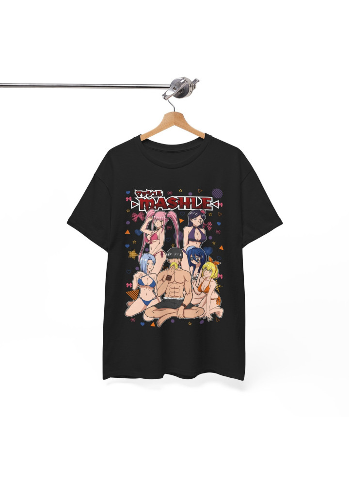 Футболка з аніме принтом Масхле Креам Пуфф Аніме оверсайз (S/M/L) Чорний AnimeJ0485