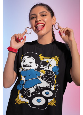 Футболка з аніме принтом Шпигун і сім’я оверсайз (S/M/L) Чорний AnimeJ0487